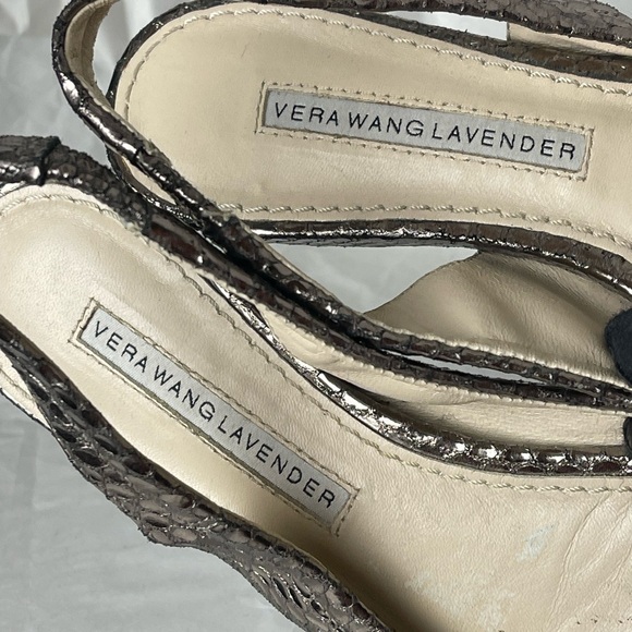 Preloved $275 Vera Wang Lavender Lyza Slingback Peep Toe Flats Size 5.5 - Picture 6 of 14